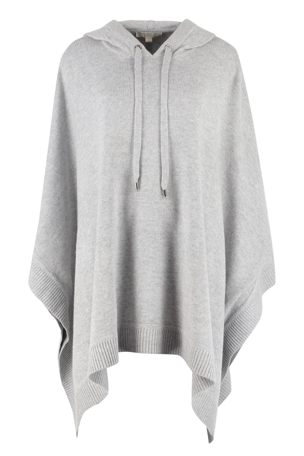 Hooded wool poncho