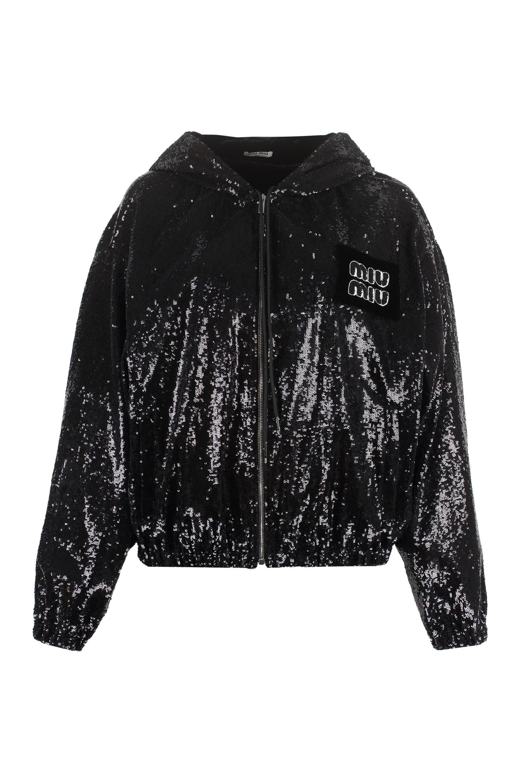 Sequin full-zip sweatshirt