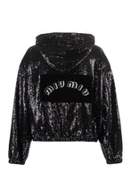 Load image into Gallery viewer, Sequin full-zip sweatshirt
