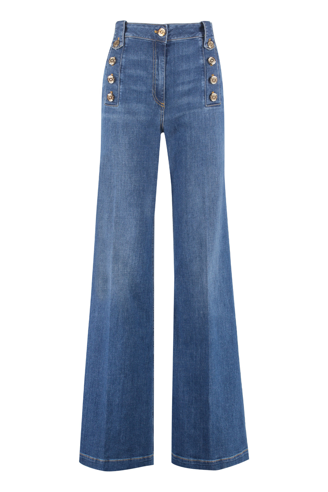 Denim flared pants