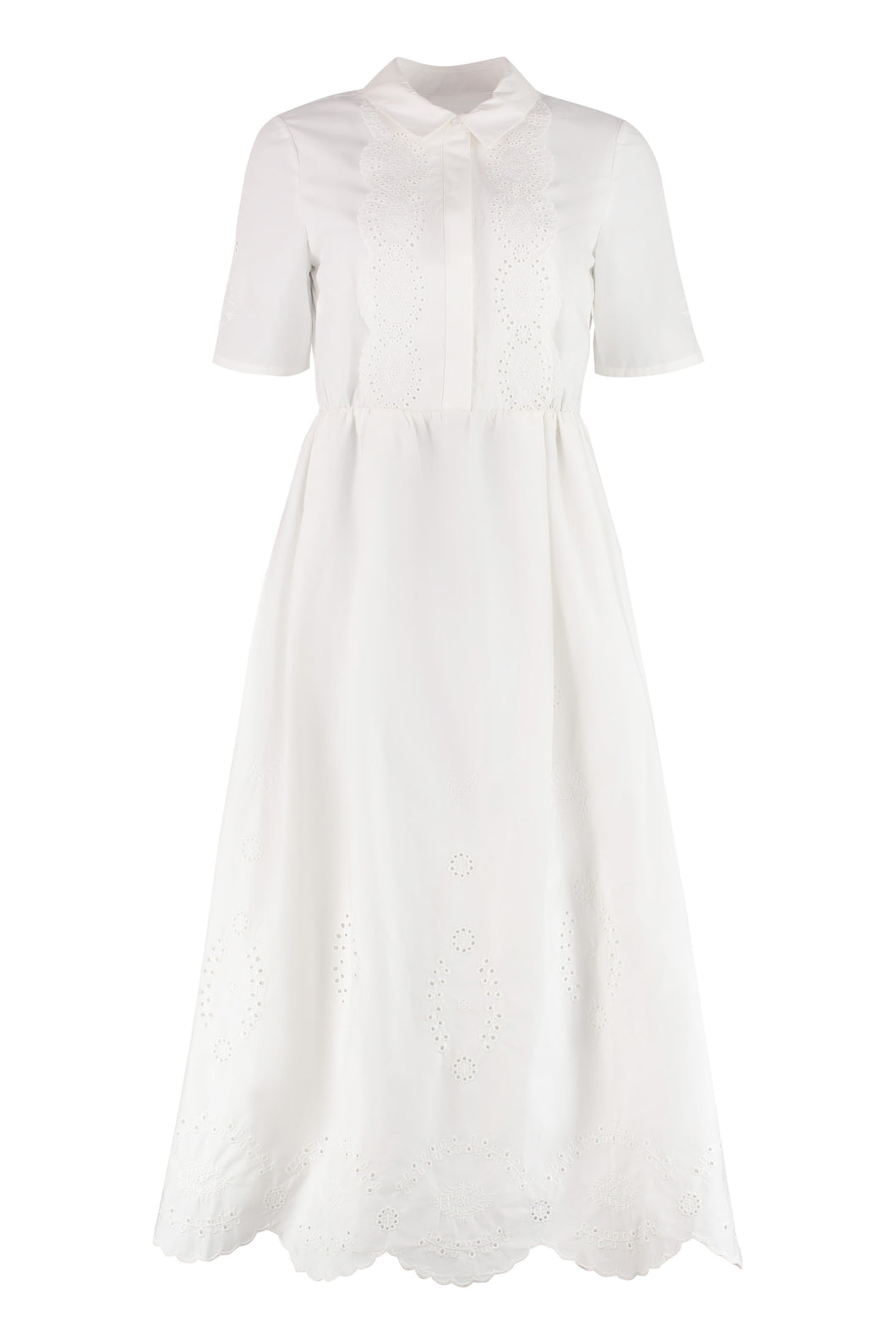 Lace inserts cotton dress