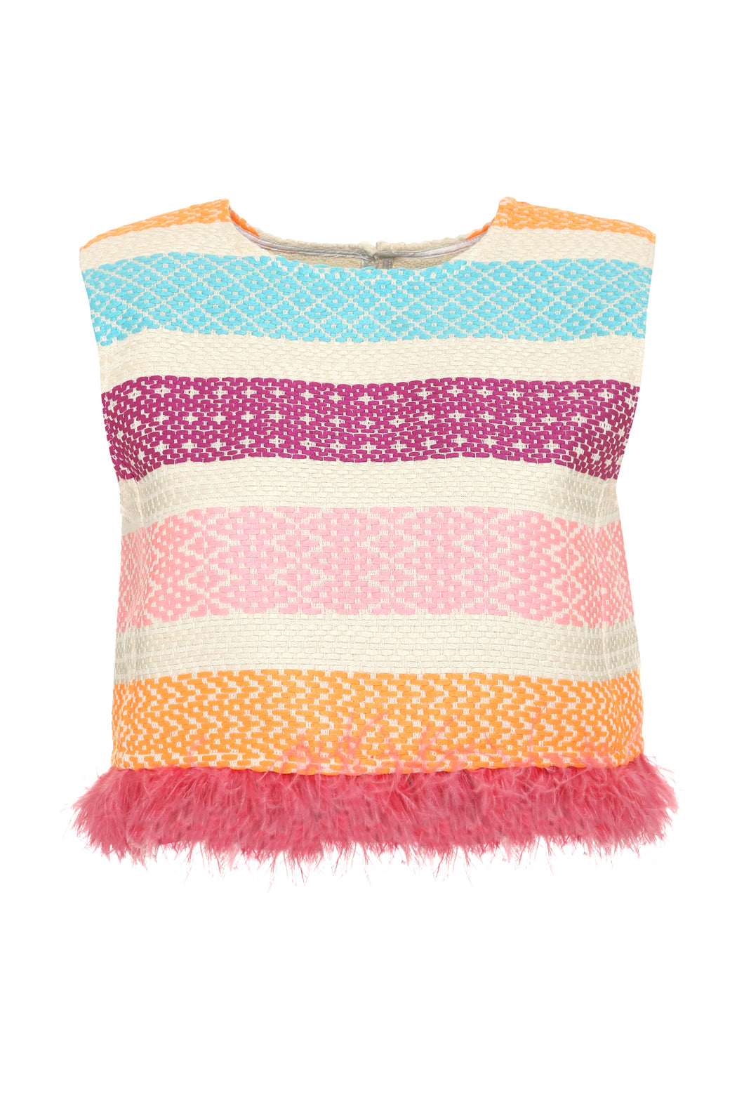 Striped cotton crop top