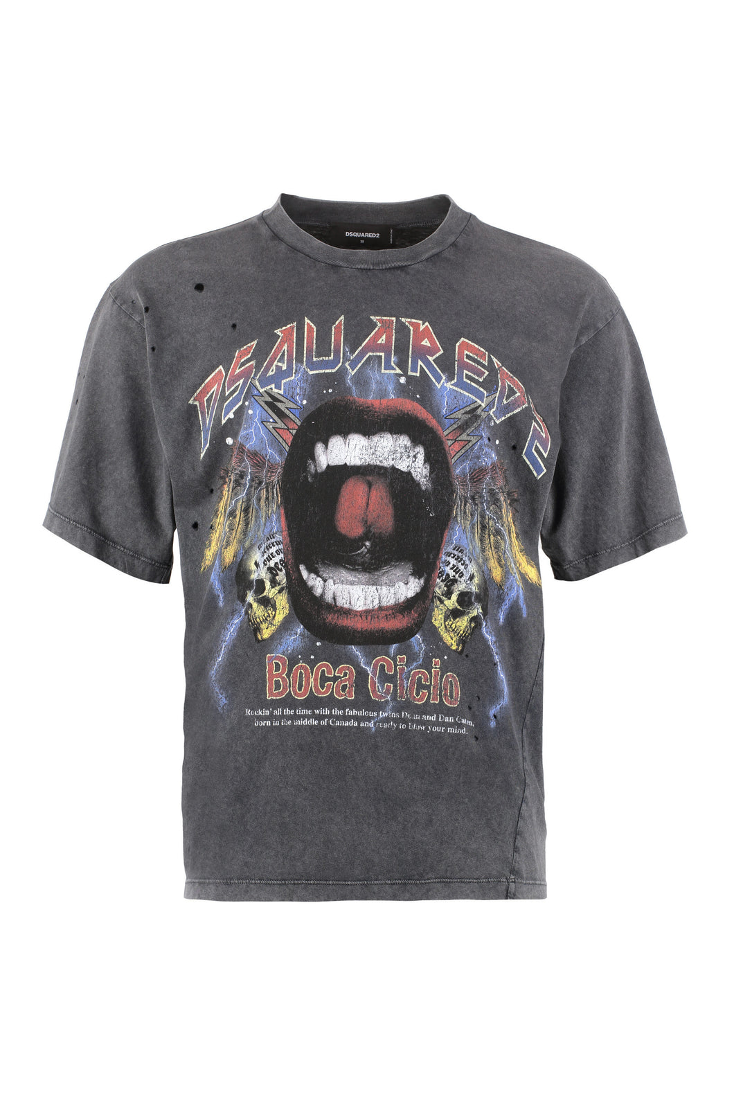 D2 Rock printed cotton T-shirt