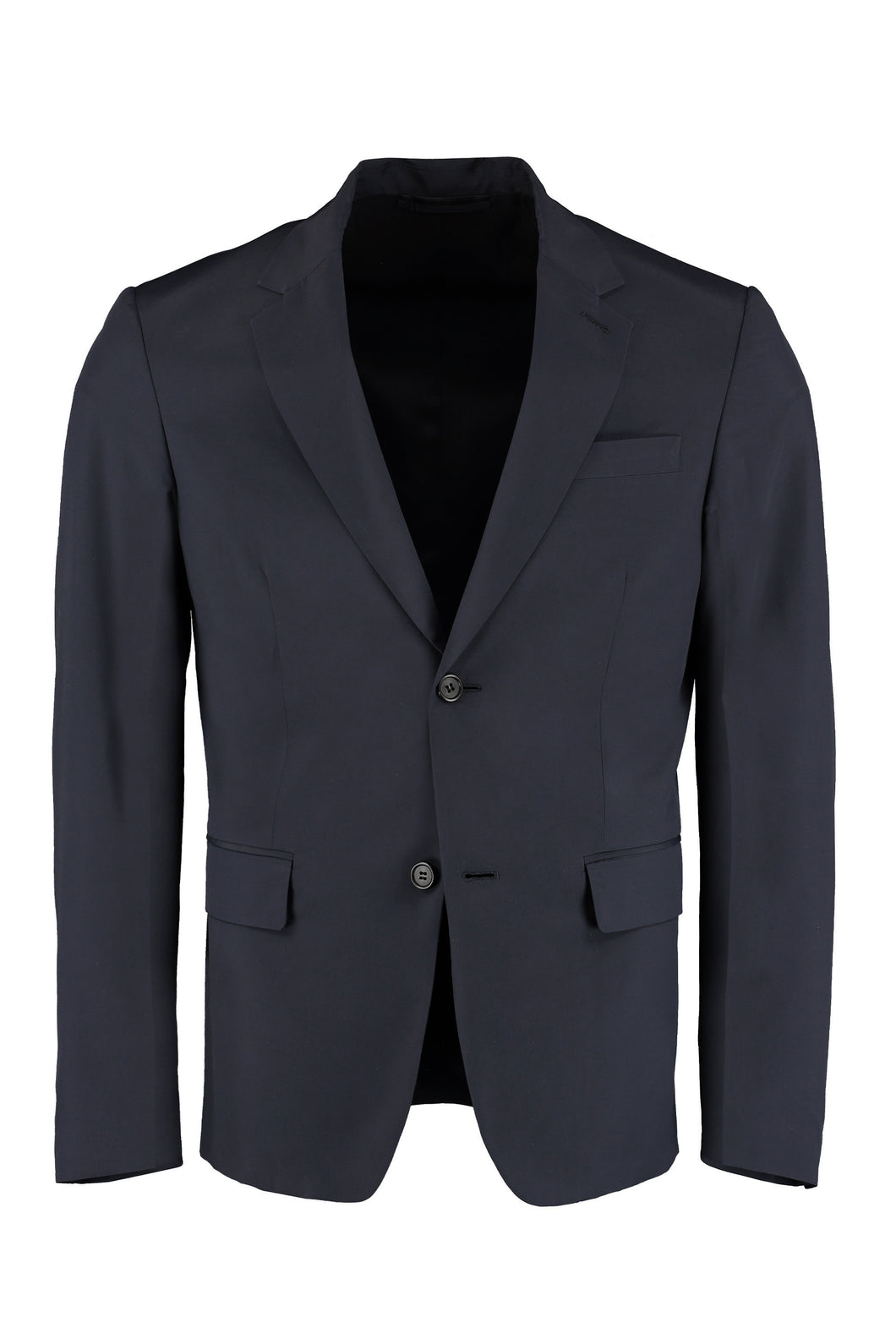 Virgin wool blend single-breast jacket