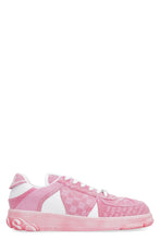 Load image into Gallery viewer, Leather and fabric low-top sneakers
