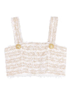 Carica l&#39;immagine nel visualizzatore di Gallery, Lurex tweed cropped top
