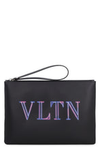 Load image into Gallery viewer, Valentino Garavani - Logo detail flat leather pouch
