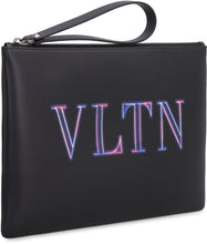 Load image into Gallery viewer, Valentino Garavani - Logo detail flat leather pouch
